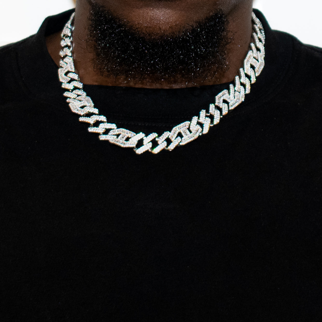 BAGUETTE MIAMI ICE — Chaîne | Or blanc