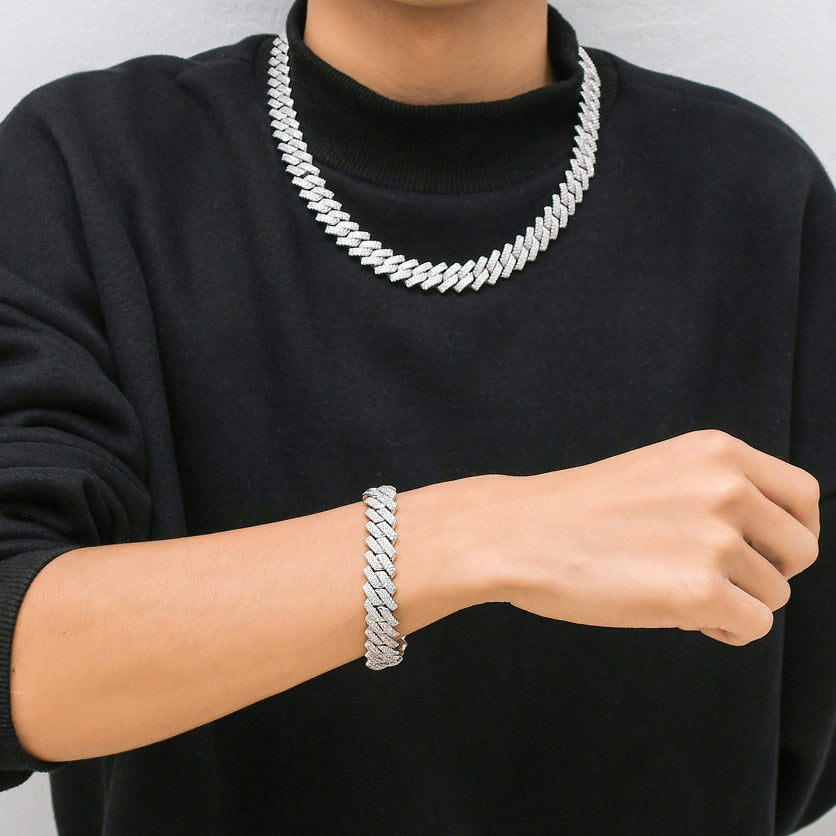 PRONG ICE — Bracelet | Or blanc
