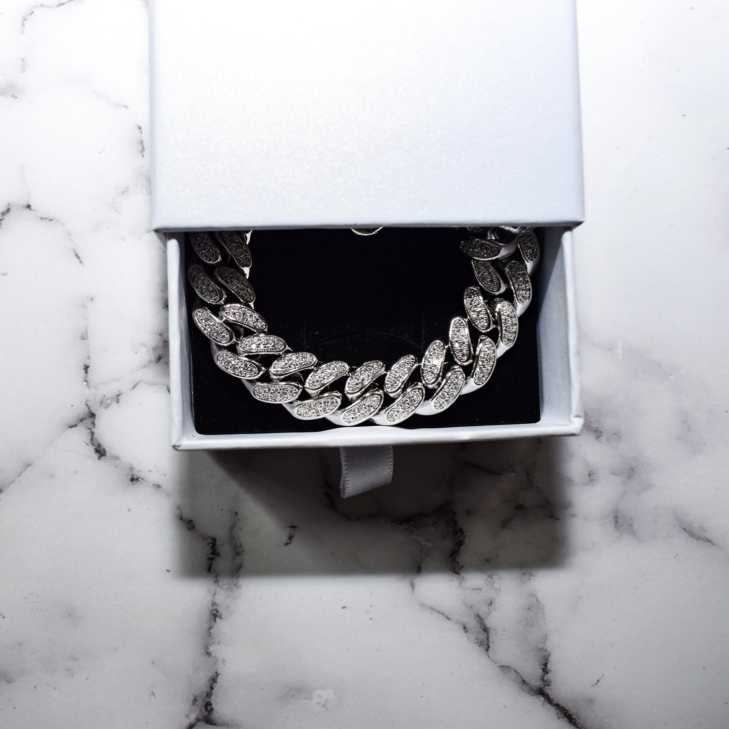 CUBAN ICY — Chaîne | Or blanc