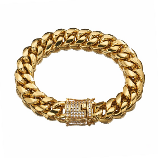 CUBAN FAME — Bracelet | Or plaqué 18 carats