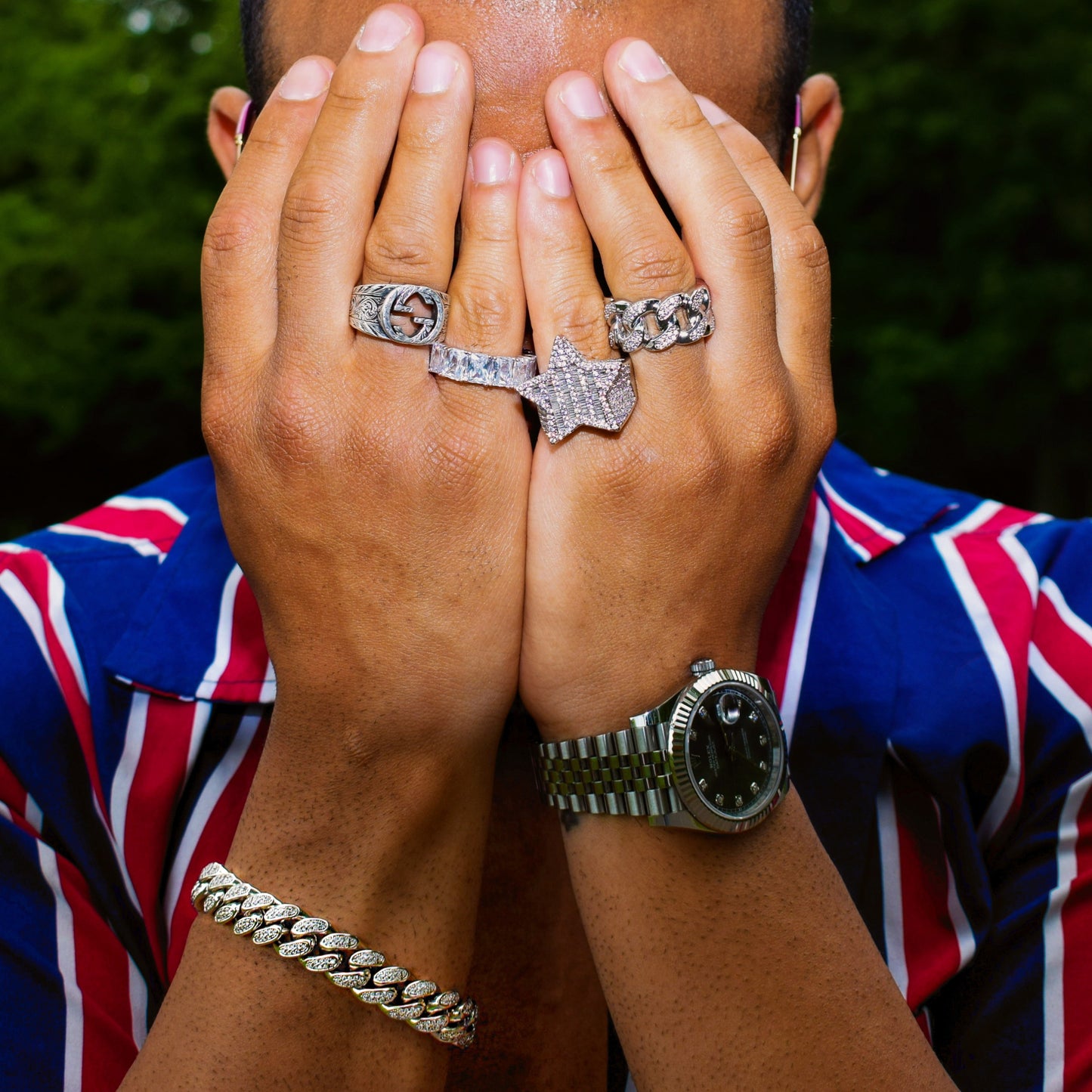 CUBAN ICY — Bracelet | Or blanc