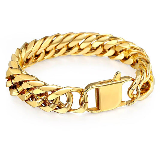 CUBAN CLEAN — Bracelet | Or plaqué 18 carats