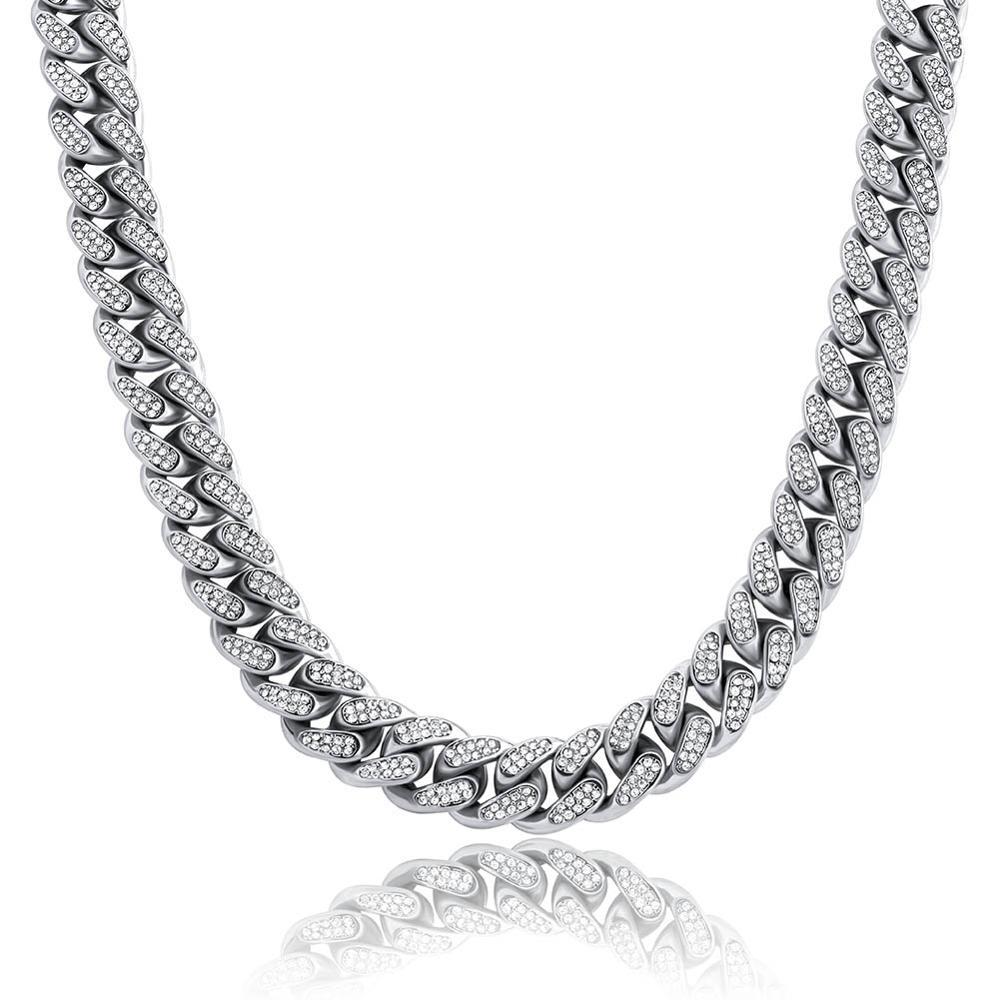 CUBAN ICY — Chaîne | Or blanc