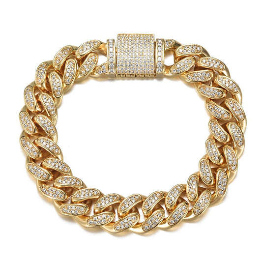 CUBAN ICY — Bracelet | Or 18K