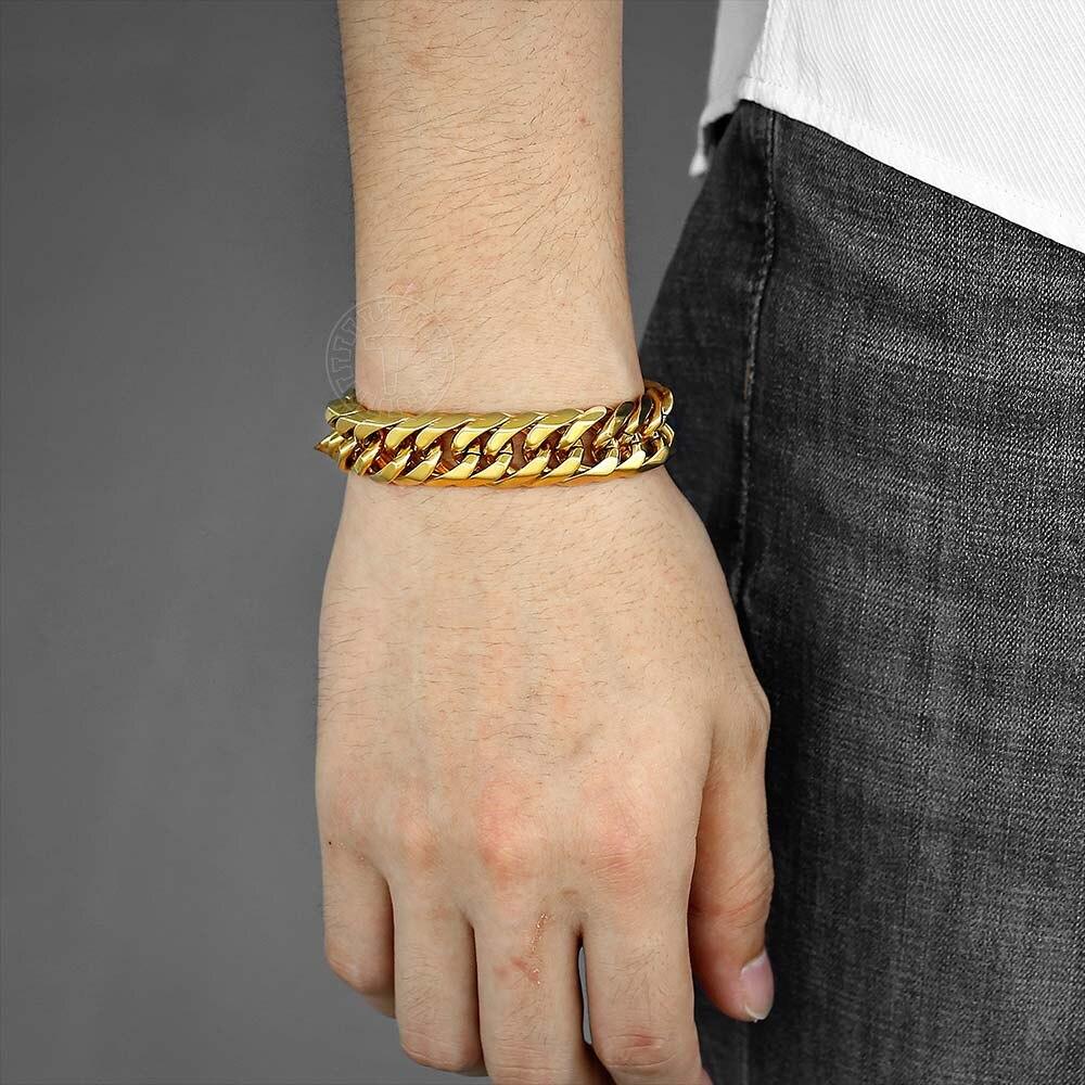 CUBAN CLEAN — Bracelet | Or plaqué 18 carats